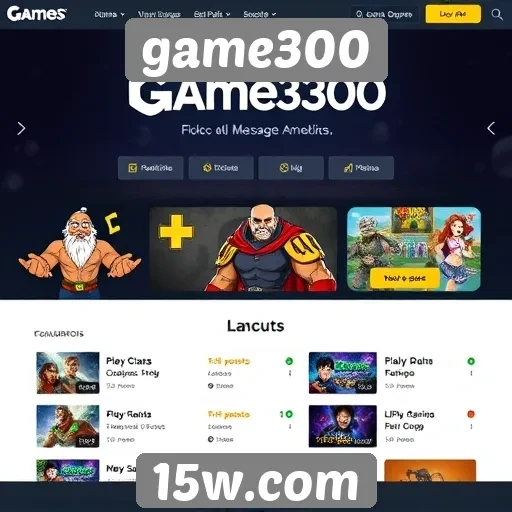 Mudanças na interface do usuário do site game300